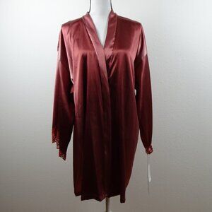 In Bloom by Jonquil Robe Women's Size M - L Ombre Copper Lace Trim Wrap NO BELT